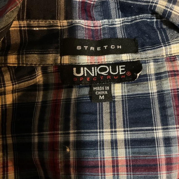 Unique Spectrum Multicolor Plaid Shirt - Picture 4 of 4
